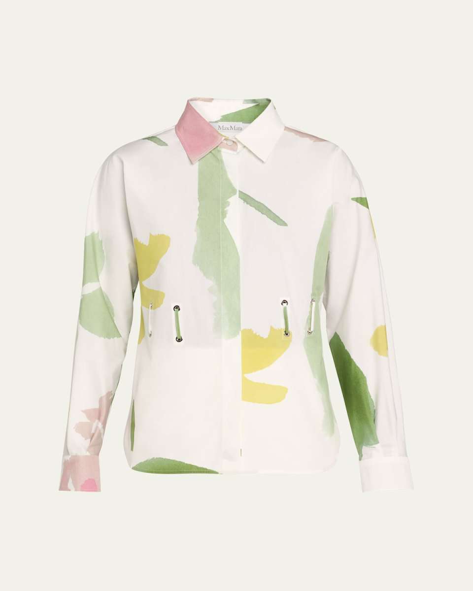 Quiete Abstract Print Belted Top